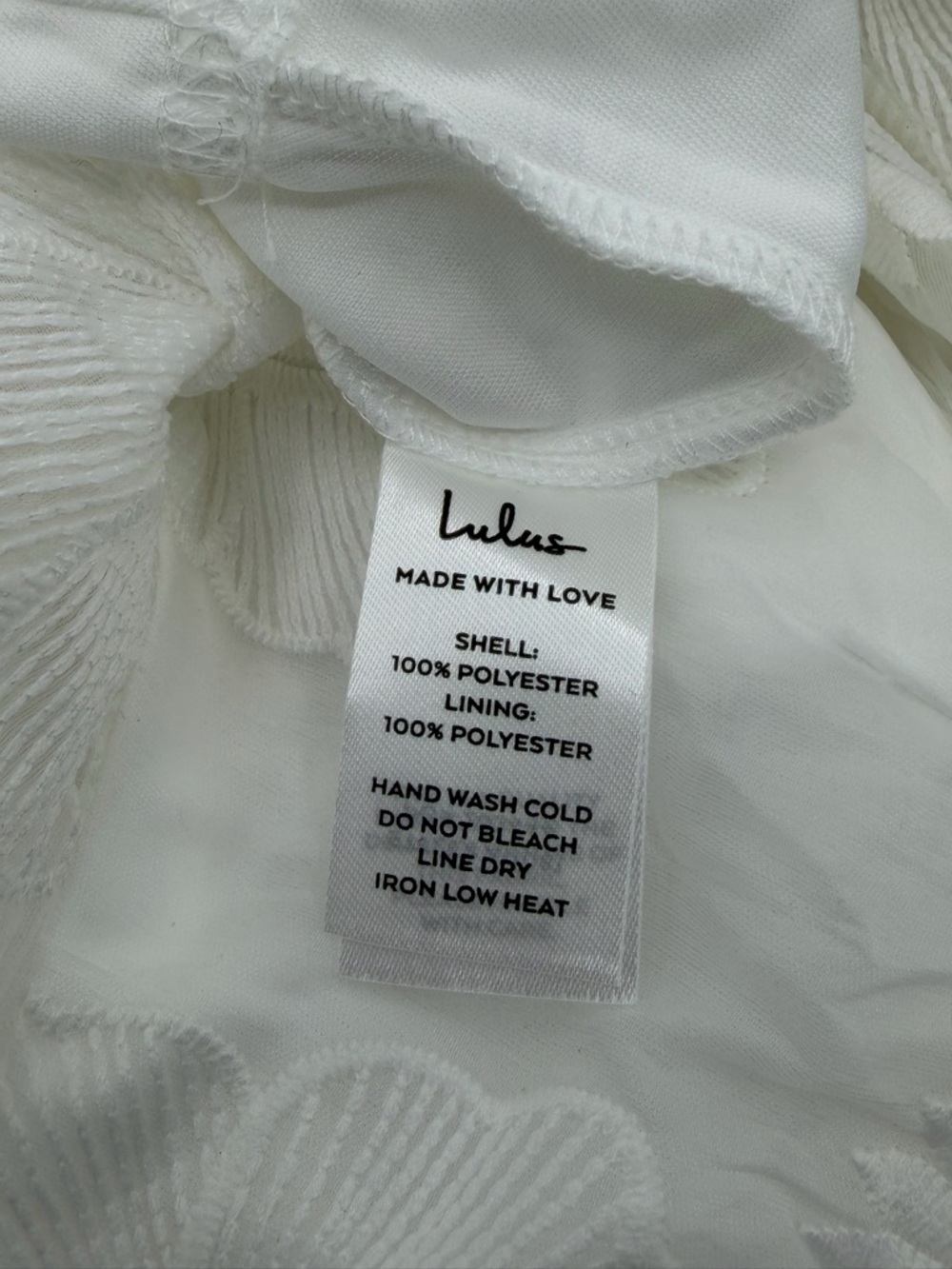 Lulus NWT “Sweetest Behavior” White Embroidered Puff Sleeve Midi Dress Sz Small - Picture 7 of 14